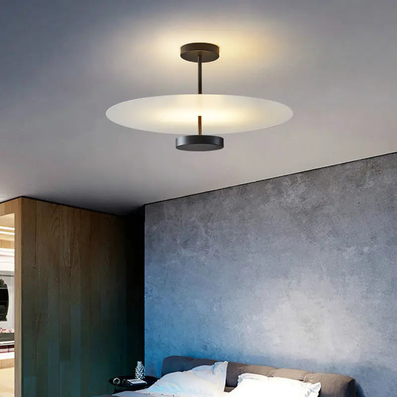 NordAero Circular Ceiling Chandelier With Built-In LEDs In Nordic Style