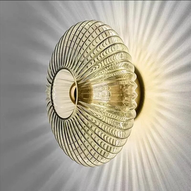 AeroLume Glass Ripple Wall Lamp for Ambient Lighting