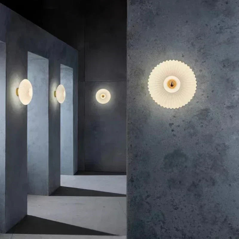 AeroLume Glass Ripple Wall Lamp for Ambient Lighting