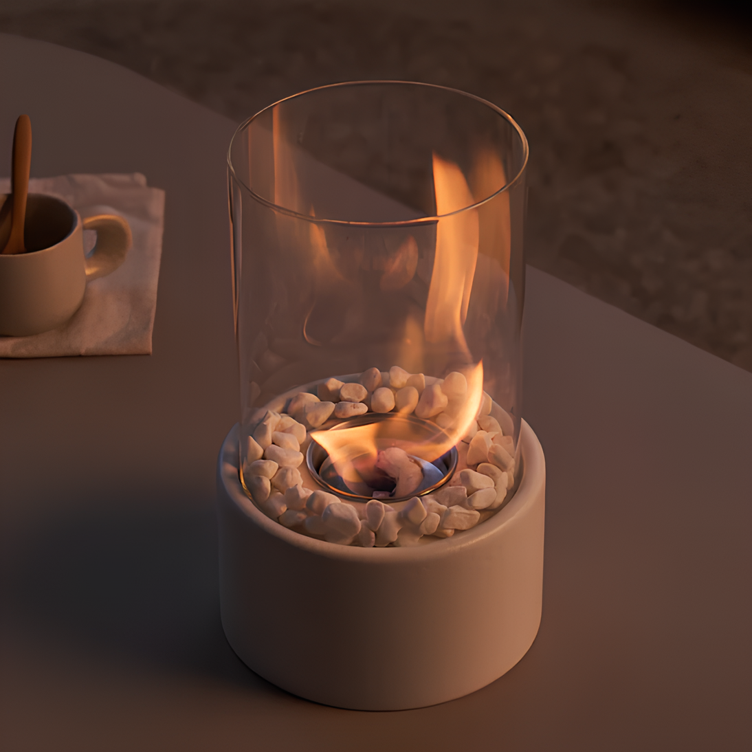 Lumora Classic Oil Lamp With Open Flame For Living Rooms