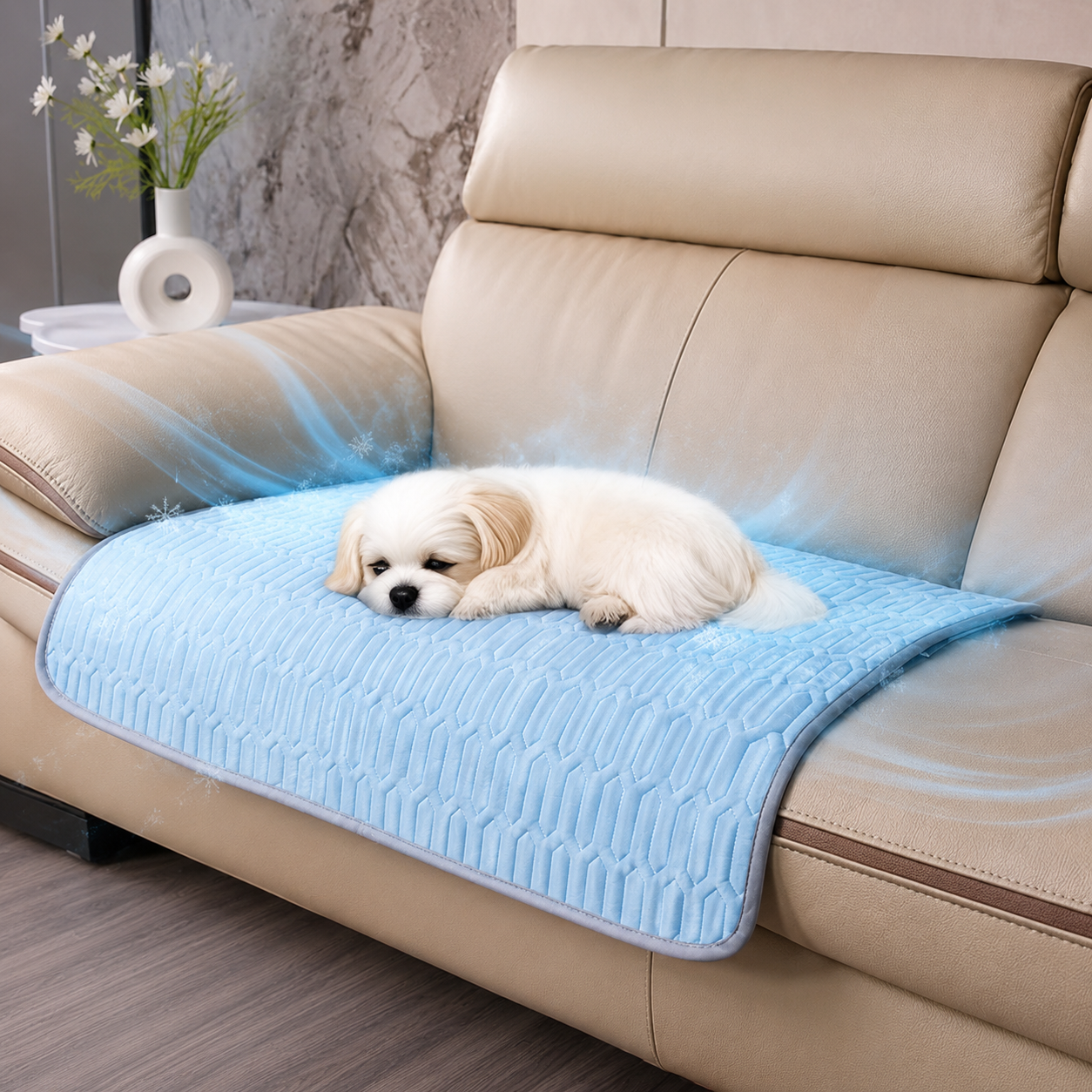 Ice Silk Self-Cooling Pet Mat For Dogs And Cats, Indoor And Outdoor Use