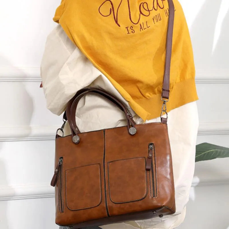 NordVine håndlavet lædertaske med nordisk vintage design