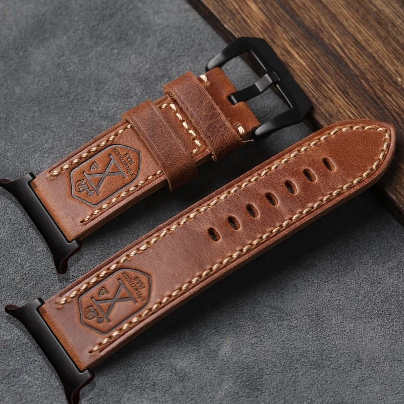 Ardentora Leather Band With Vintage Look For Samsung Watch Ultra