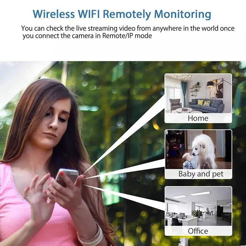 Cámara inalámbrica oculta AeriCam Mini con alerta de movimiento WiFi