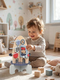 Wooden Space Rocket Baby Activity Center