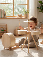 Classic Wooden Baby and Toddler Drum Set