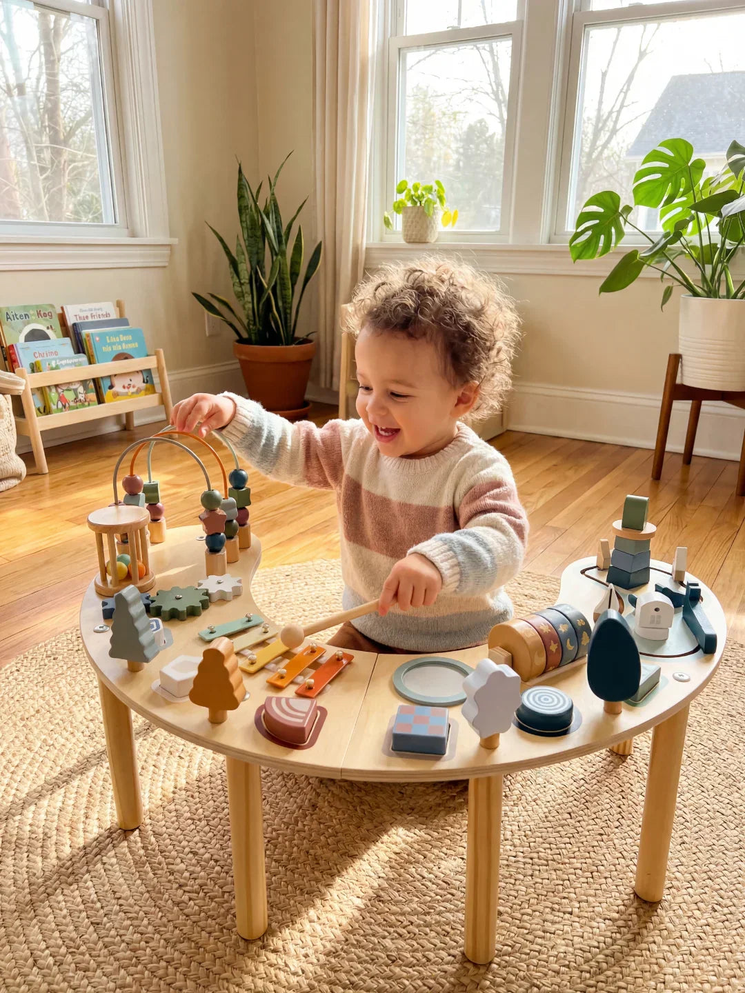 Premium Crescent Moon Multi-Activity Table