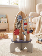 Wooden Space Rocket Baby Activity Center