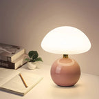 Candeeiro de Cogumelo Calvryn Cream no Estilo Vintage Bauhaus para Sala de Estar