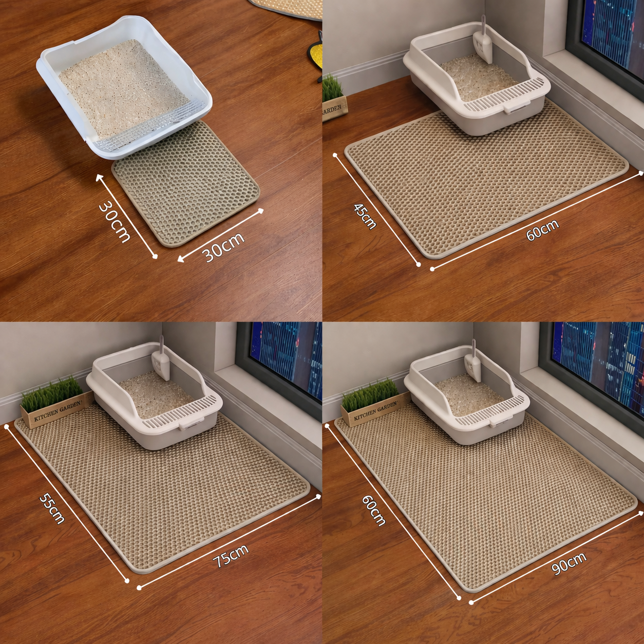 Tapete para Areia de Dupla Camada Ultra-Shield para Proteção de Piso Impermeável e Resistente para Animais de Estimação