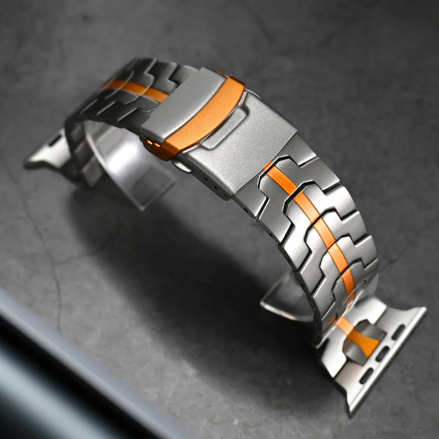 Veralis Titanium Apple Watch Band With Hypoallergenic Clasp