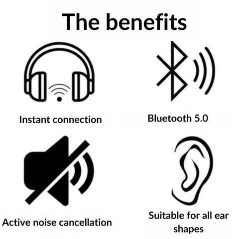 Auriculares Sem Fios NovaPulse Pro Bluetooth 5.0 Elite