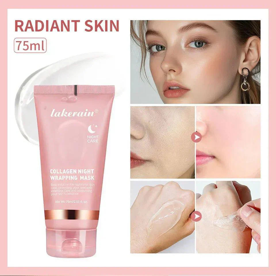 Maschera Notte al Collagene con Ceramide Idratante per Tutti i Tipi di Pelle