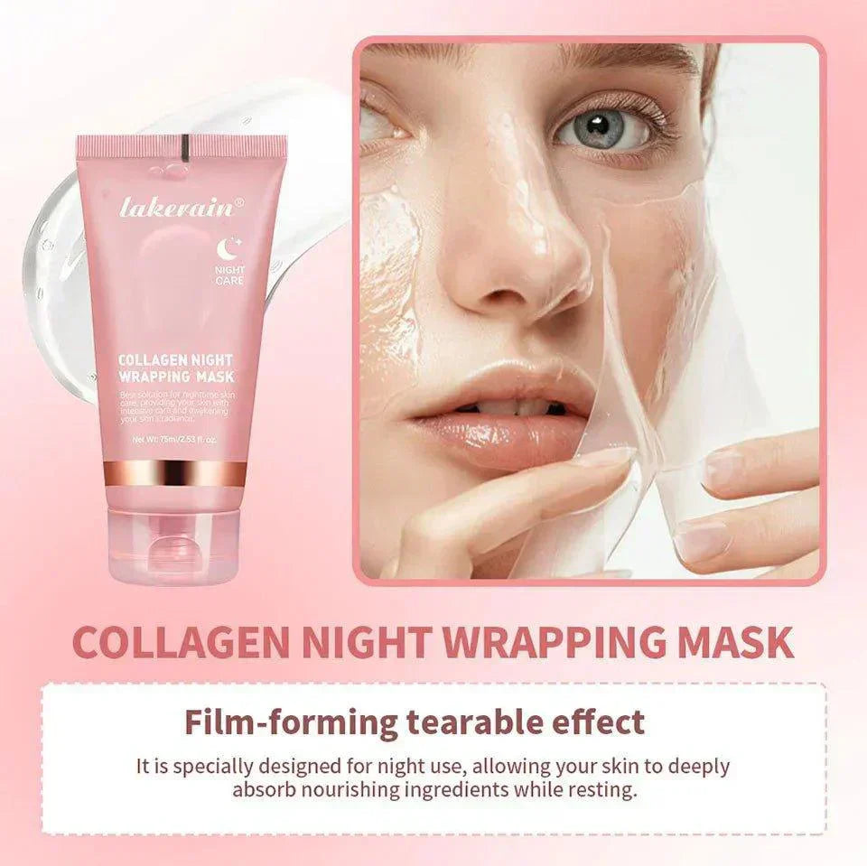 Maschera Notte al Collagene con Ceramide Idratante per Tutti i Tipi di Pelle