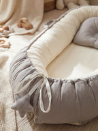 Breathable Cotton Baby Nest with Protective Bumpers