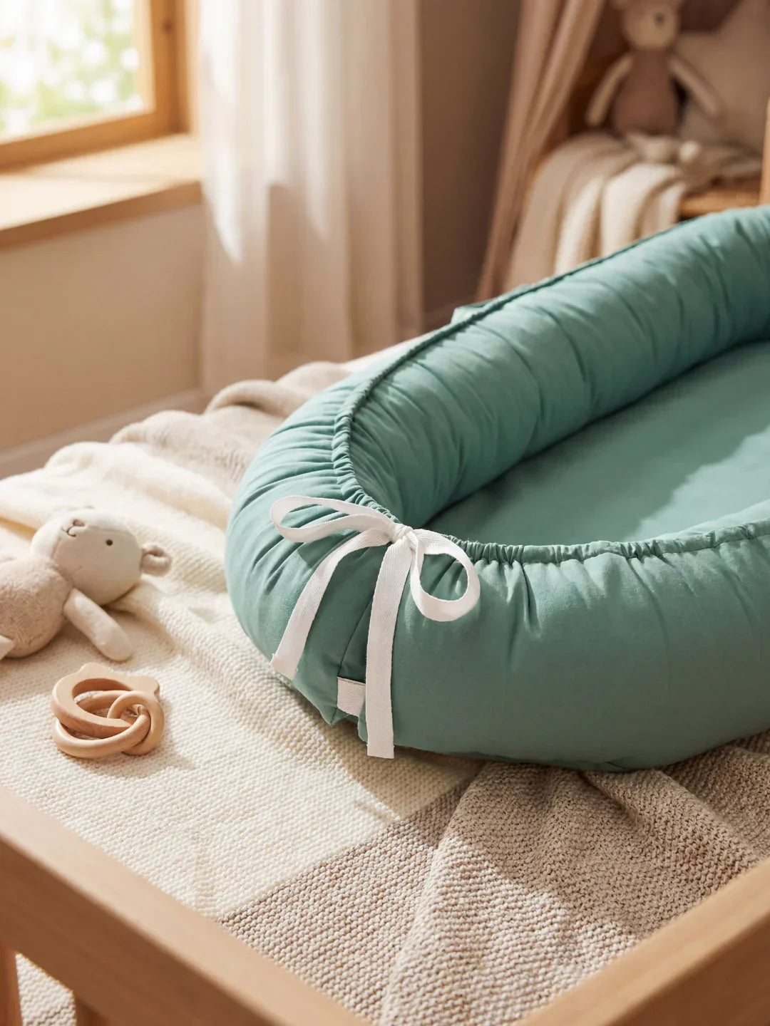 Soothing Cotton Baby Nest for Crib Transition