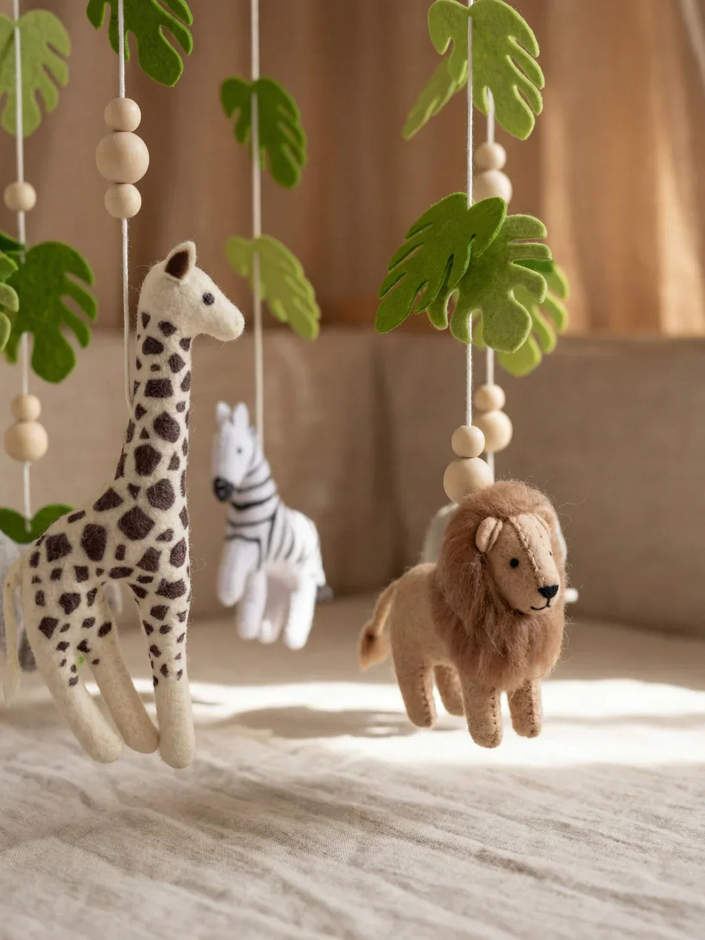 Compact Wooden Baby Mobile & Support Arm Set