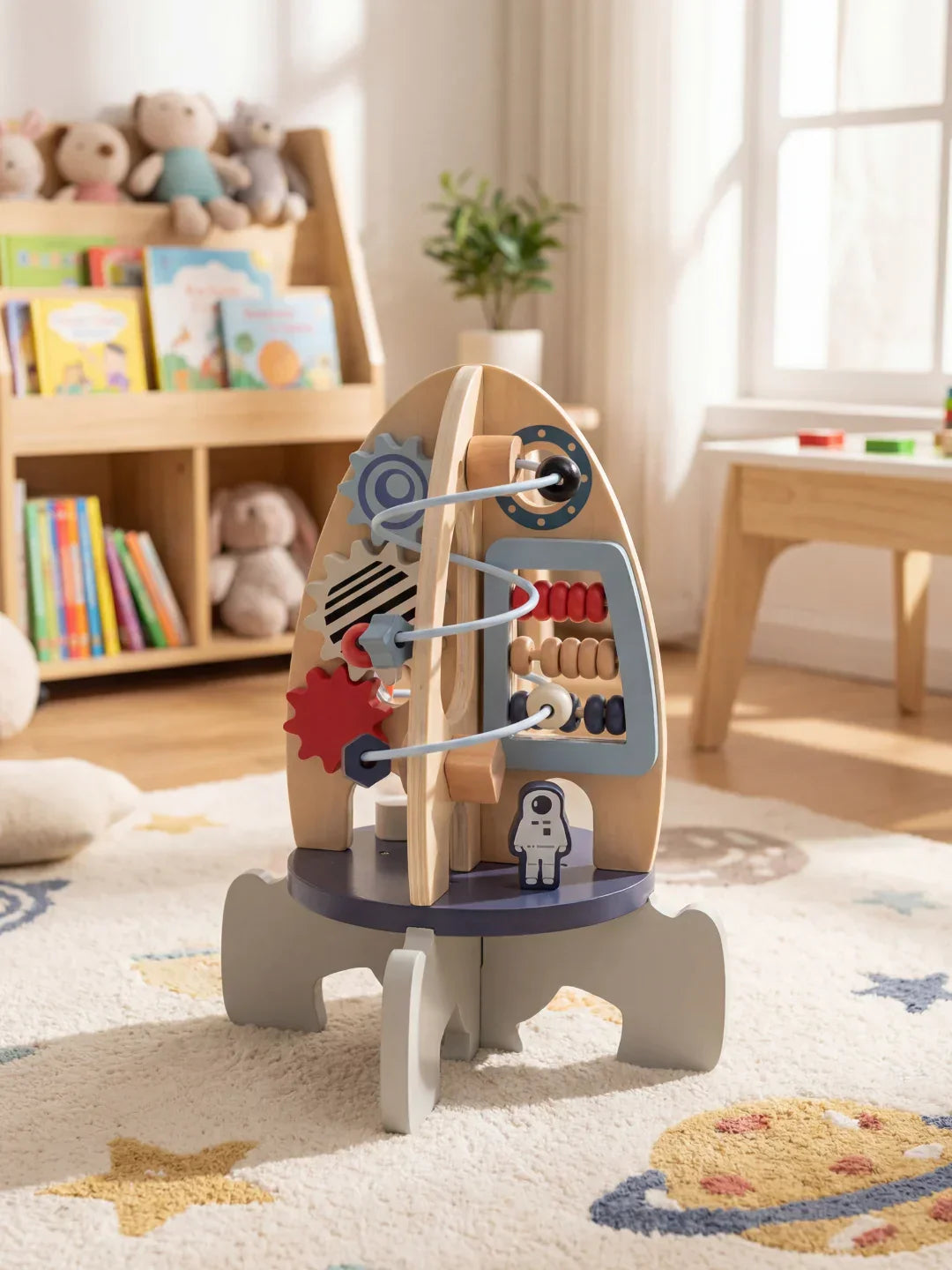 Wooden Space Rocket Baby Activity Center