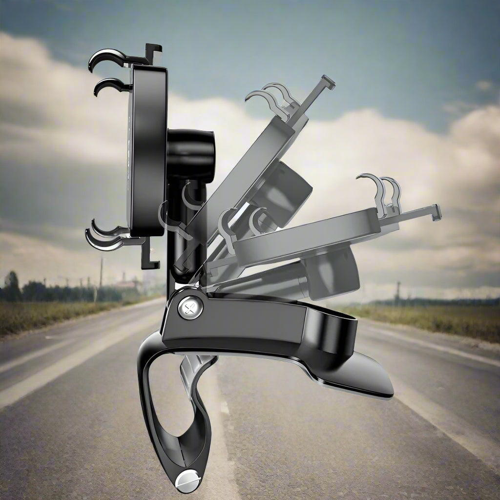 Support de téléphone de voiture réglable pour tableau de bord ou fixation pare-brise