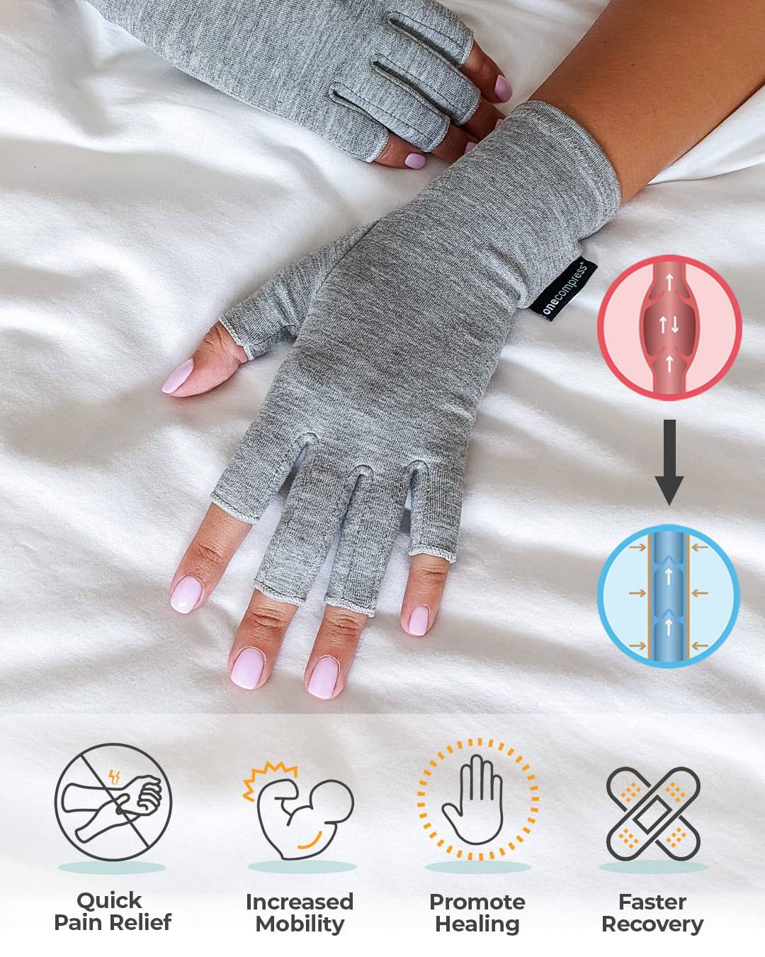 Breathable Compression Gloves for Hand Comfort and Daily Support