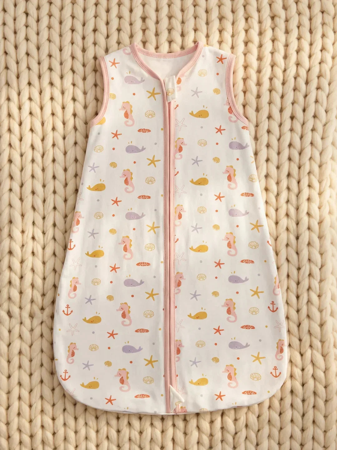 Ultra-Soft Cotton Baby Sleeping Bag with 2-Way Zip