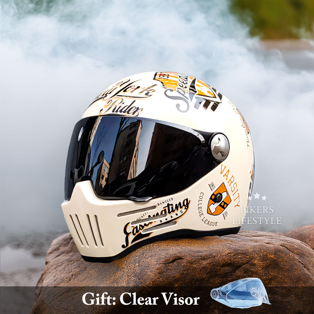 Casca integrală Bikerslifestyle pentru motocicliști, certificată DOT și ECE