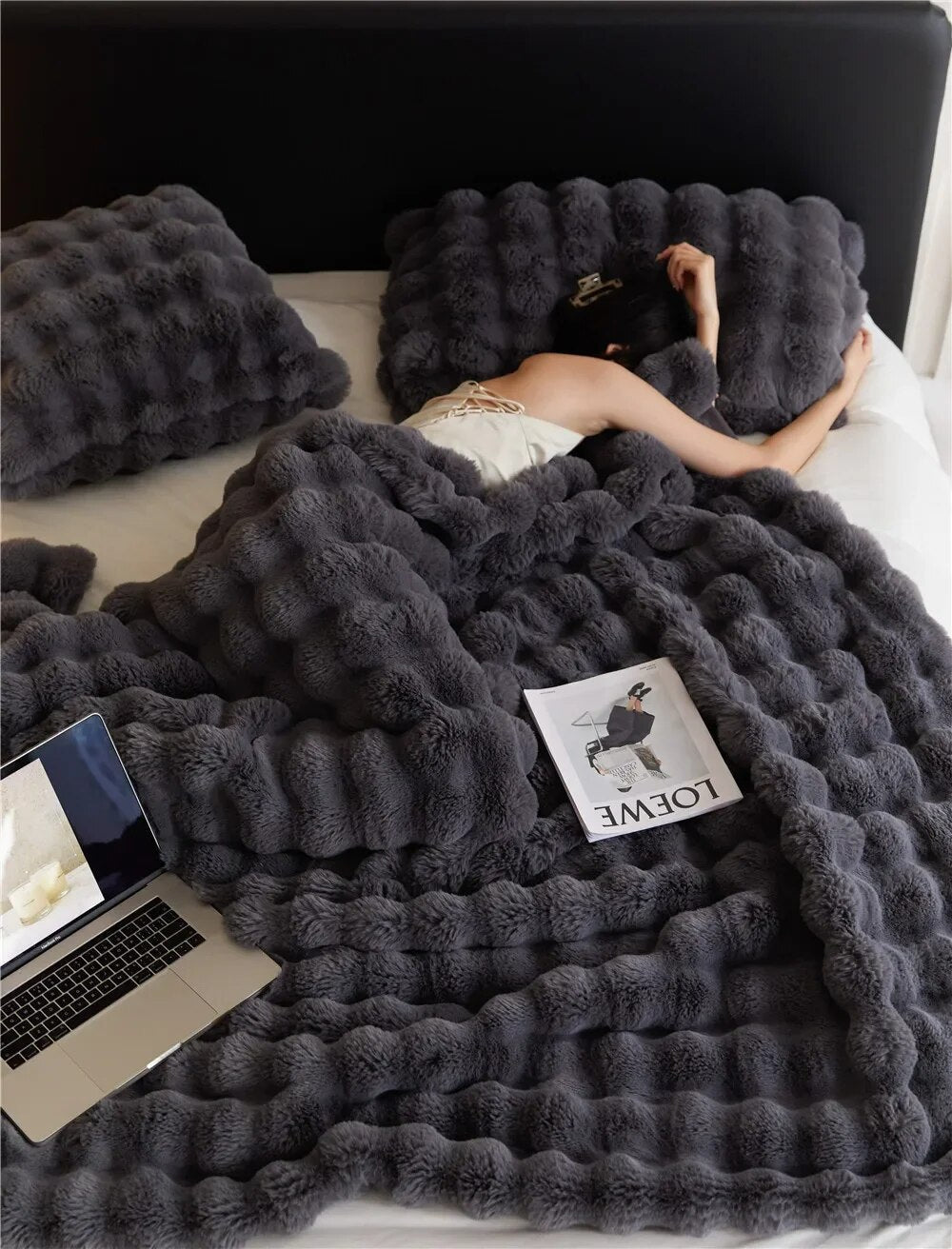 GlacierWeave Ultra Soft Wool Throw For Cold Nights