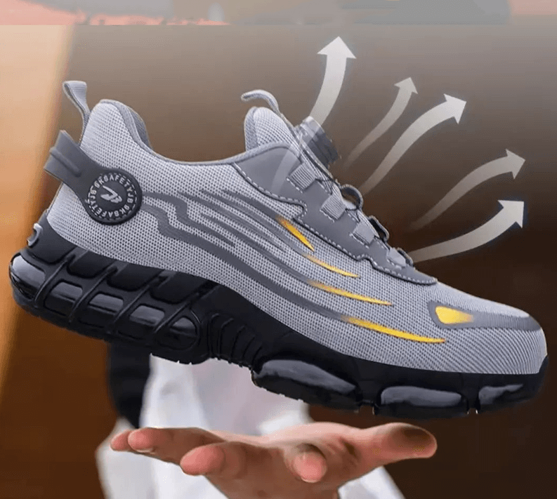 StratoStride Pro Men's Work Shoes With One-Hand PU Sole Change