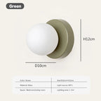 LumoVela Nordic Slanke Glazen Bol Wandlamp Met LED-licht