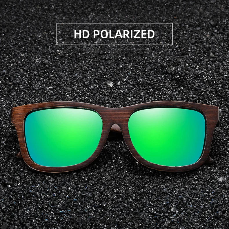 Polaryzowane drewniane okulary przeciwsłoneczne Timbergrain z soczewkami UV400