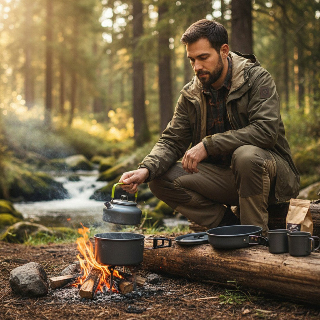 Leichtes Camping-Kochset aus Aluminium für Outdoor-Abenteuer