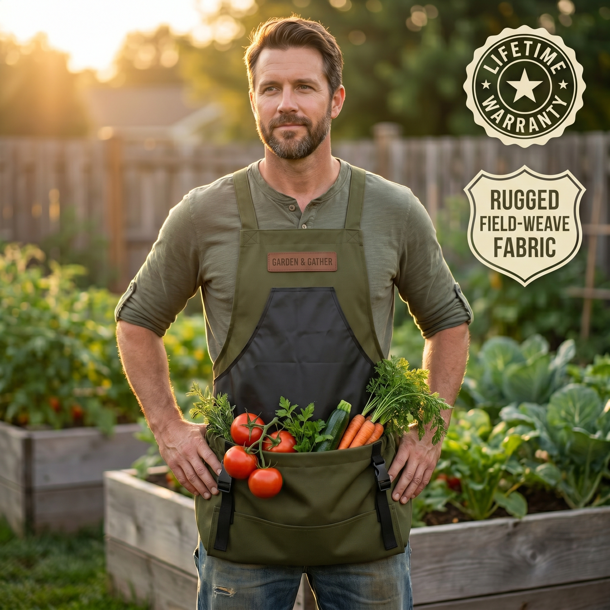 Wearable Harvest Carrier for Comfortable Garden Harvesting