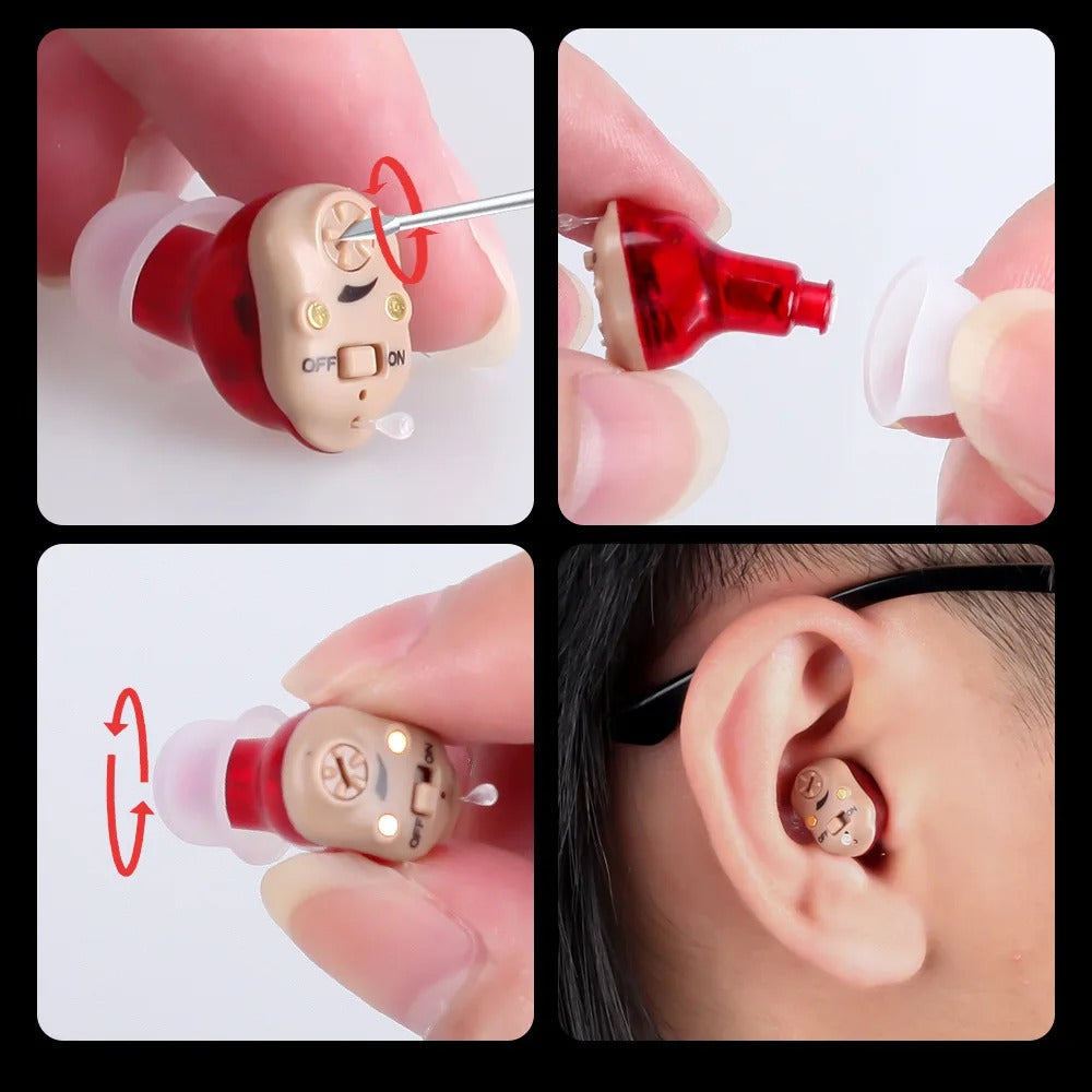 AureaSilk Discreet In Ear Audio Enhancer Rechargeable For Clear Conversations