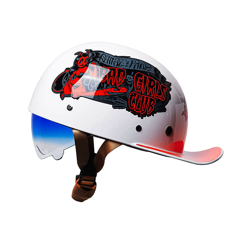 Casque demi-coque style baseball ZenForge DOT homologué coque ABS mousse EPS