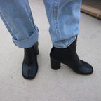 Alera Leather Tabi Boots With Block Heel For Women