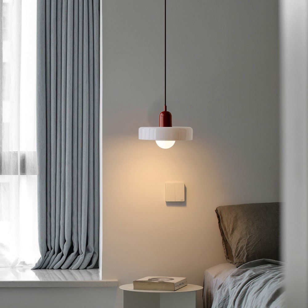 Liora Bauhaus Glass Pendant Light With Height Adjustment