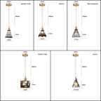 Mirella vintage závěsné svítidlo s vitrážovým sklem a LED žárovkou