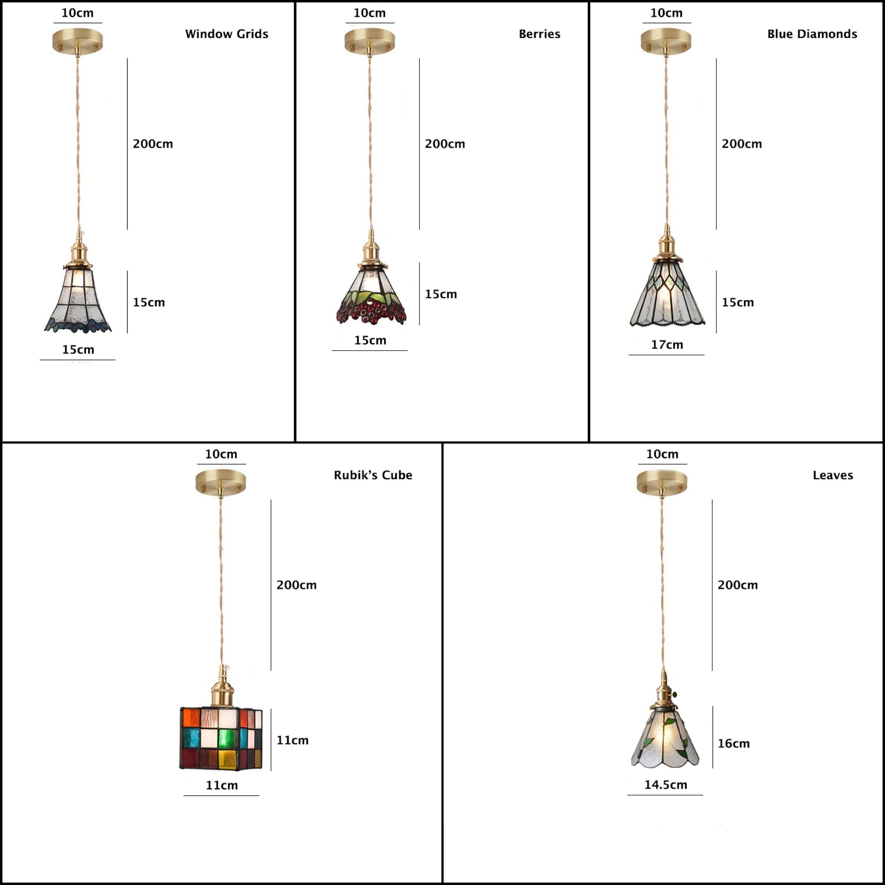 Mirella vintage závěsné svítidlo s vitrážovým sklem a LED žárovkou