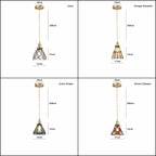 Mirella vintage závěsné svítidlo s vitrážovým sklem a LED žárovkou