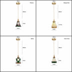 Mirella vintage závěsné svítidlo s vitrážovým sklem a LED žárovkou