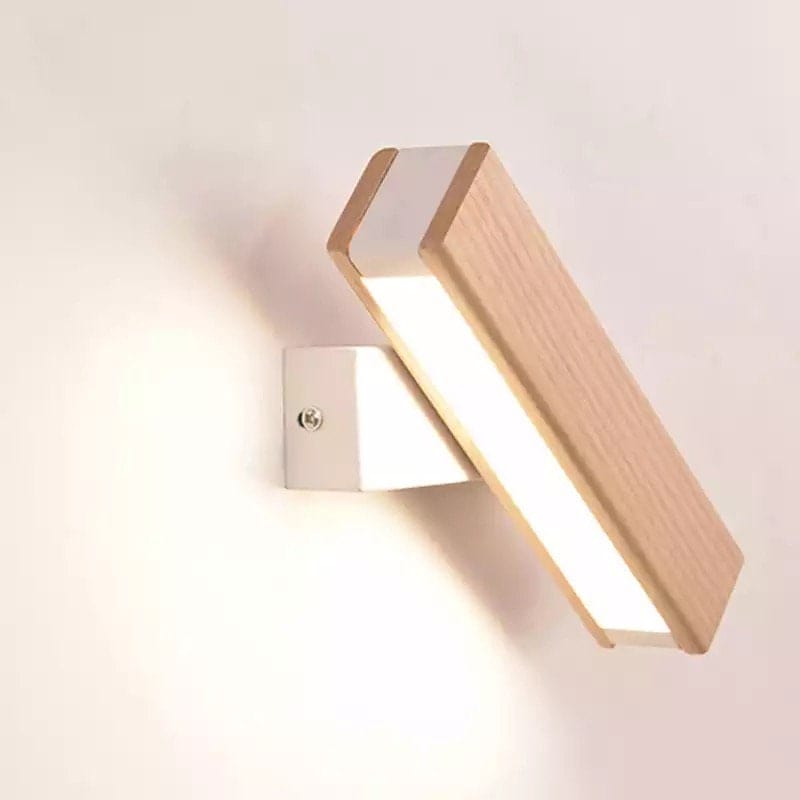 NordiGlow Asketre Nattbord Vegglampe med Roterende LED