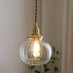Lunora Handcrafted Vintage Glass Pendant Light With LED Bulb Included
