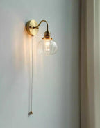 Mariselle Timeless Vintage Wall Light With Glass Globe Fixture