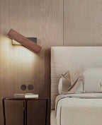 NordiGlow Asketre Nattbord Vegglampe med Roterende LED