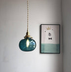 Lunora Handcrafted Vintage Glass Pendant Light With LED Bulb Included