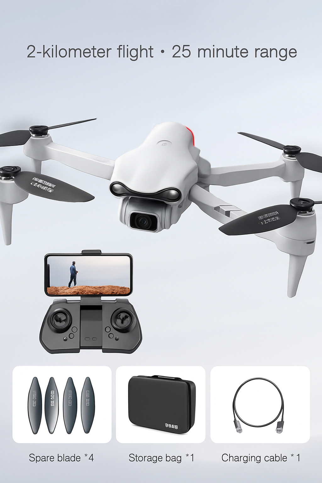 Dron Aeronix 8K Dengan Penstabilan GPS dan Julat 1.5 Km