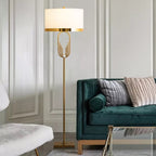 Lampada da terra in stile Art Deco con finitura oro Aurelia per interni eleganti