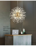 Lampada a sospensione Asterra Crystal Dandelion con pendente a soffitto, lampada moderna