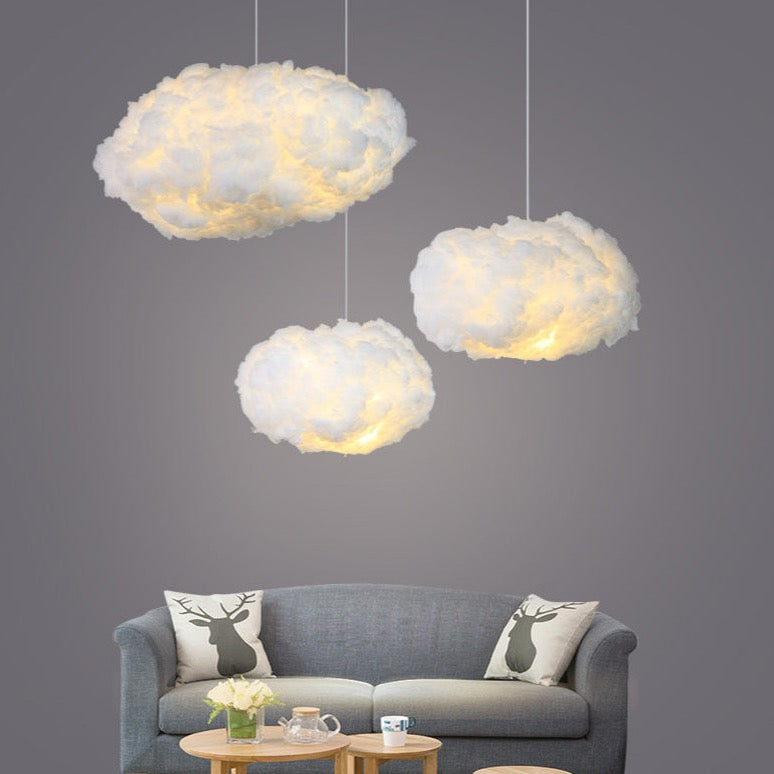 LumaCloud Cotton Diffused Pendant Fixture For Ceiling Light With Subtle Glow