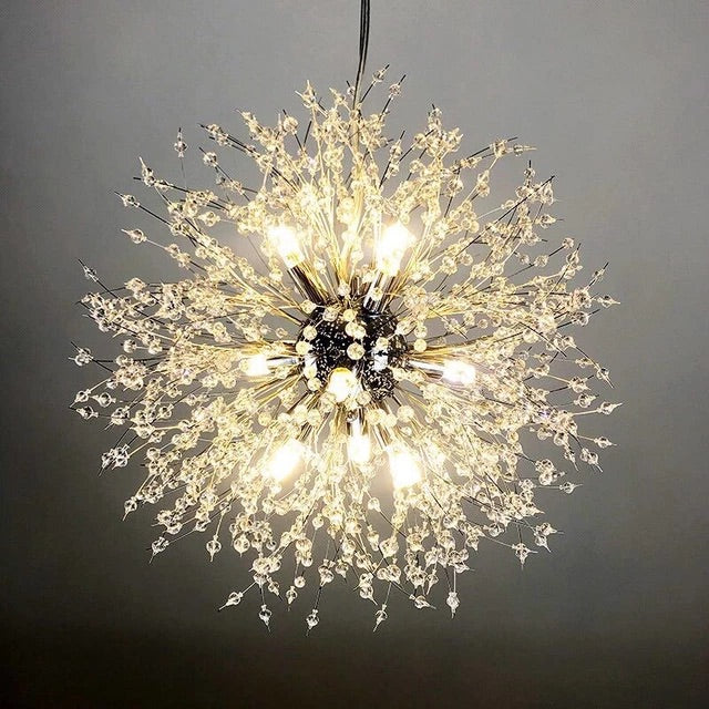 Lampada a sospensione Asterra Crystal Dandelion con pendente a soffitto, lampada moderna